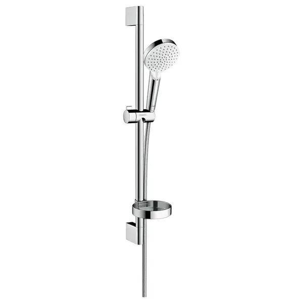 Hansgrohe Душевой набор 0,65 м, с мыльницей Casetta, белый/хром Crometta Vario (26553400) фото 1 Aquada.com.ua