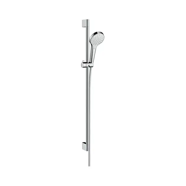 Душевой гарнитур Hansgrohe Croma Select S 1jet со штангой 90 см (цвет - хром/белый) (26574400) фото 1 Aquada.com.ua