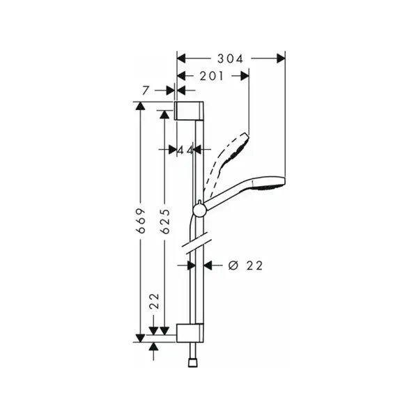 Hansgrohe Душевой набор 0,65м Croma Select E Vario (26582400) фото 4 Aquada.com.ua