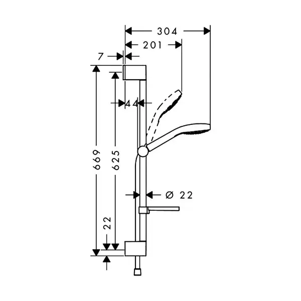 Hansgrohe Croma Select E Vario Душевой набор, белый/хром (26582400)