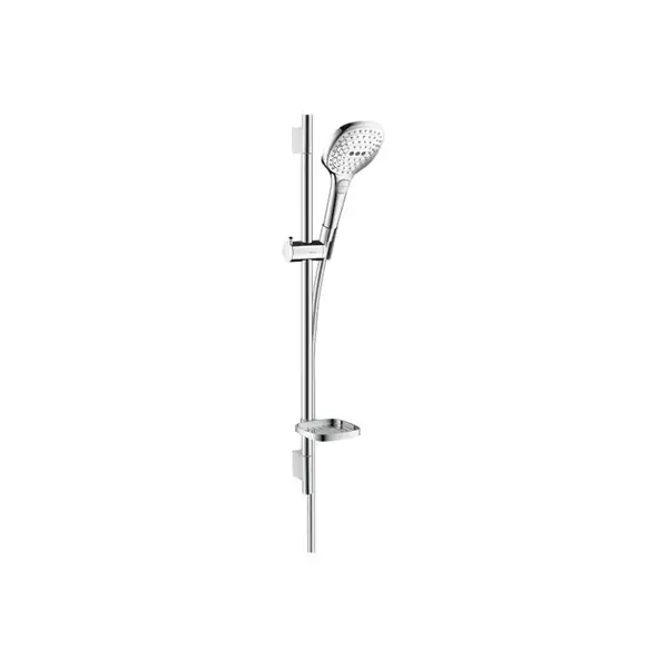 Душевой гарнитур Hansgrohe Raindance Select 120 3jet EcoSmart 9 л/мин со штангой 65 см и мыльницей (цвет - хром) (26622000) фото 1 Aquada.com.ua