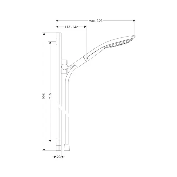 Душовий набір Hansgrohe Raindance Select S 150 3jet, білий / хром (26626400)