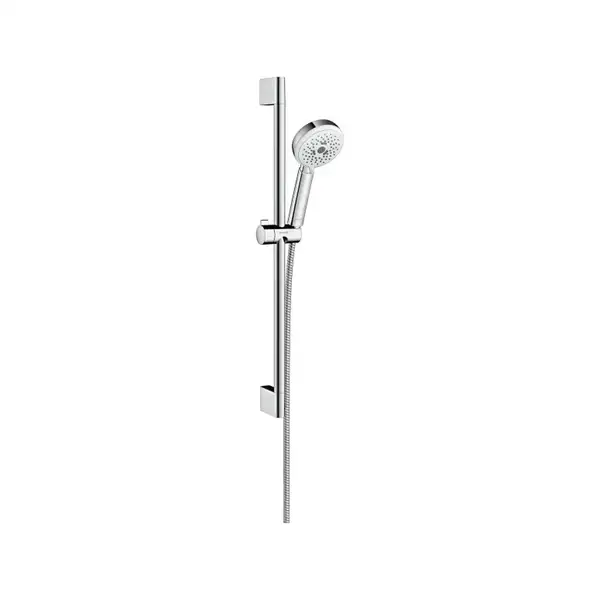 Душевой гарнитур Hansgrohe Crometta 100 Multi со штангой 65 см (цвет - хром/белый) (26650400) фото 1 Aquada.com.ua