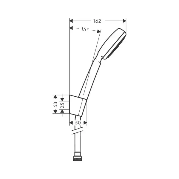 Душовий набір Hansgrohe Crometta 100 Vario 1Jet 160, білий / хром (26665400)