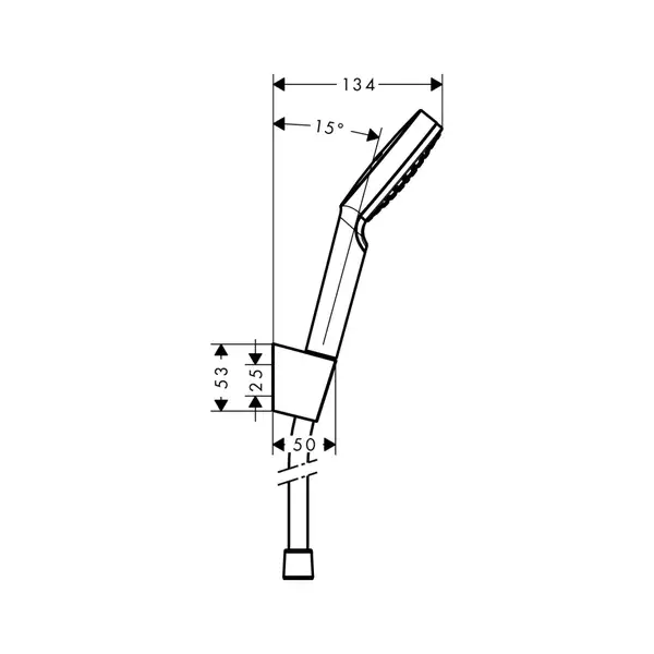 HANSGROHE Душевой набор 1,25 м, белый/хром Crometta 1jet (26690400) фото 2 Aquada.com.ua