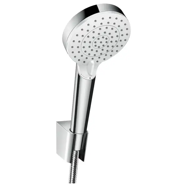 HANSGROHE Душевой набор 1,60м, версия EcoSmart, 9 л/мин, белый/хром Crometta Vario (26694400) фото 1 Aquada.com.ua