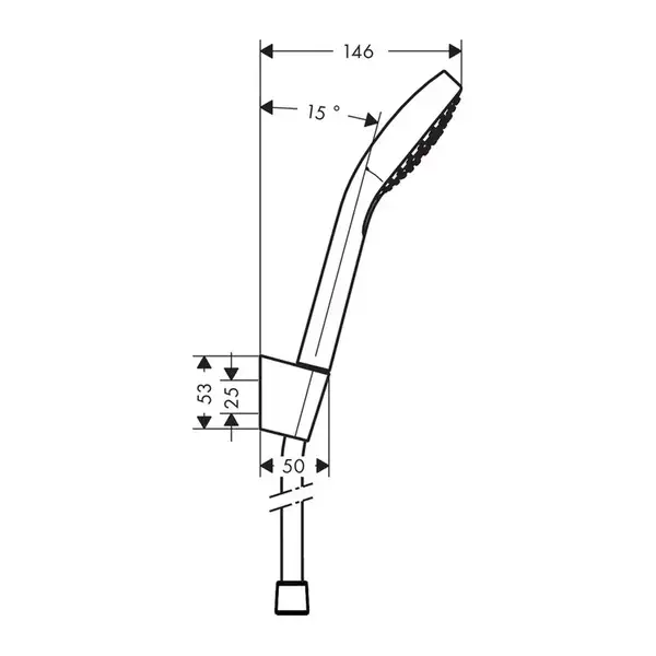 HANSGROHE Ручной душ со шлангом 1,60м Raindance Select E 120 Porter (26720400) фото 2 Aquada.com.ua