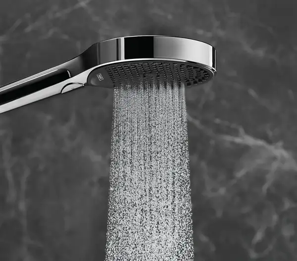 Душевой гарнитур Hansgrohe Rainfinity (цвет - хром/чёрный), 3 типа струи, шланг 1250 мм (26852000) фото 3 Aquada.com.ua