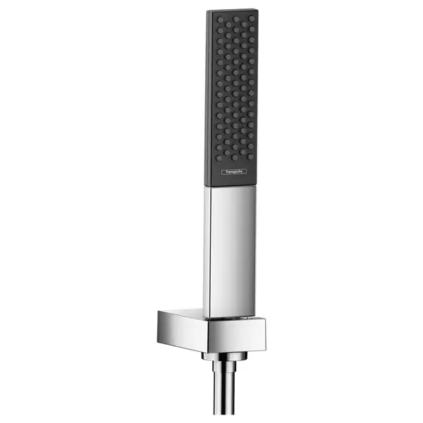 Душевой гарнитур Hansgrohe Rainfinity (цвет - хром/чёрный), 1 вид струи (26856000) фото 1 Aquada.com.ua