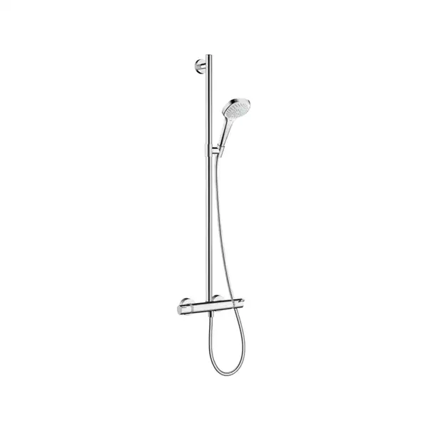 Душевой гарнитур с термостатом Hansgrohe Croma Select E (цвет - хром/белый) (27248400) фото 1 Aquada.com.ua
