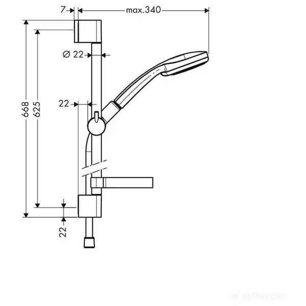 Hansgrohe Croma 100 Vario Душевой набор, хром (27772000)