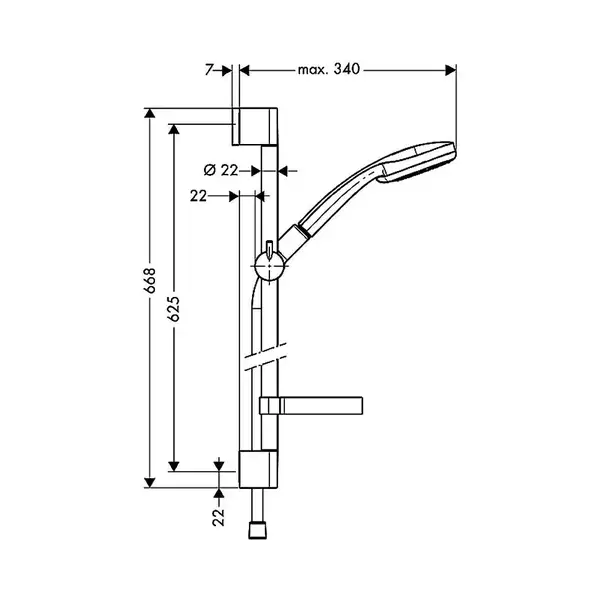 Hansgrohe Croma 100 Multi Душевой набор, хром (27775000)