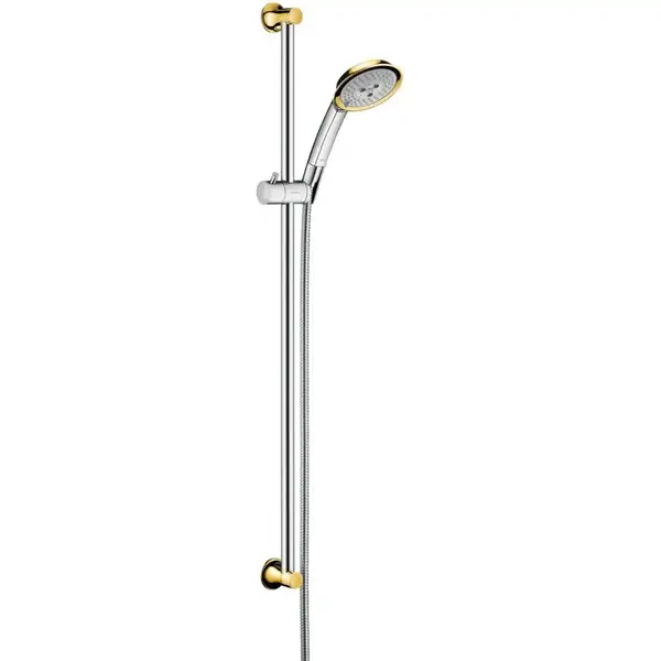 Душовий набір Hansgrohe Raindance Classic 100 3jet, chrome / gold optic (27841090)