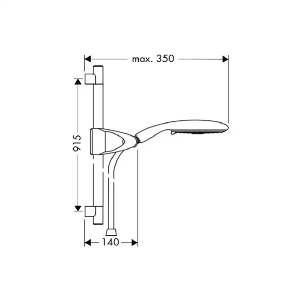 Душевой набор Hansgrohe Raindance E хром (27894000) фото 2 Aquada.com.ua