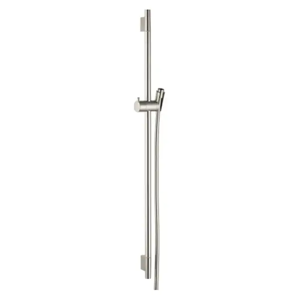 Душевая штанга Hansgrohe Unica S Puro 90 см со шлангом (цвет - матовый никель) (28631820) фото 1 Aquada.com.ua