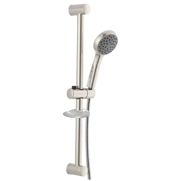 IMPRESE SATINOKS штанга душевая L-67 см, мыльница, ручной душ 1 режим, шланг (R670SD+1115+W100R1 BN) фото 1 Aquada.com.ua