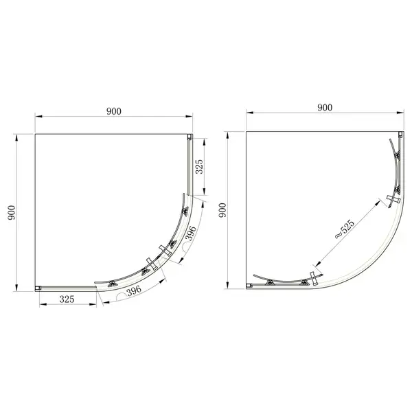 Душевая кабина Primera Frame 90 х 90 х 190 см (стекло "шиншилла") (SHQP51906) фото 3 Aquada.com.ua