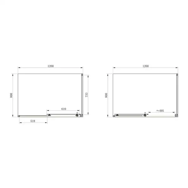 Душевая кабина Primera Frame 120 х 80 х 190 см (профиль - хром, стекло - "шиншилла") (SHRP55126) фото 4 Aquada.com.ua