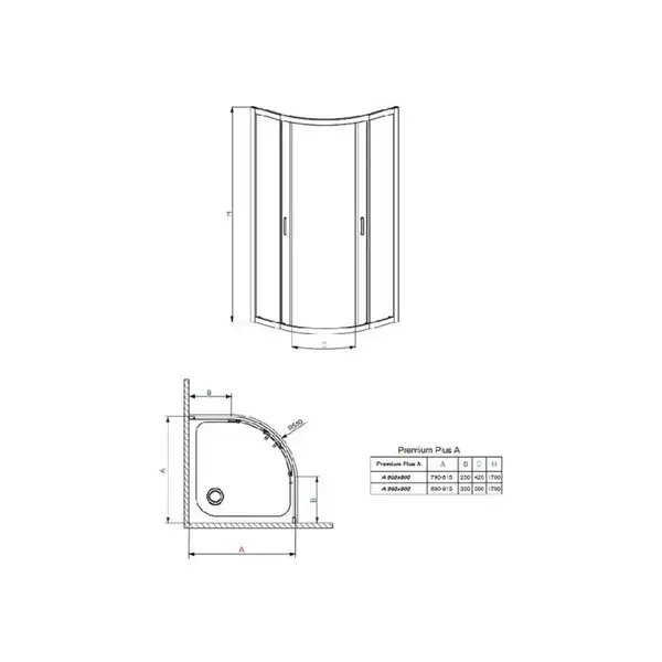 Душевая кабина Radaway Premium Plus A 90×90×170 (профиль - хром; стекло - прозрачное) (30401-01-01N) фото 3 Aquada.com.ua
