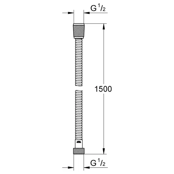 Душовий шланг 1500 Grohe Relexaflex Metal (28105000)