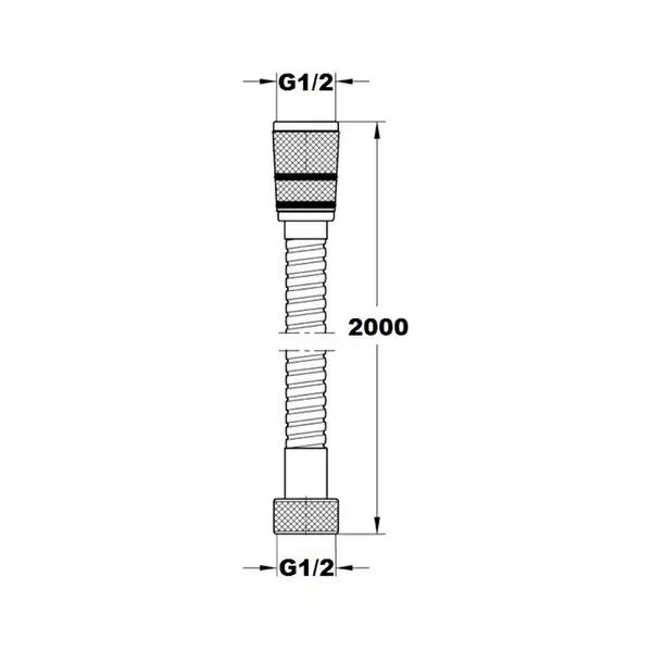 Шланг для душа Paffoni Light Exclusive Edition 200 см (цвет - хром) (ZFLO002CR) фото 2 Aquada.com.ua