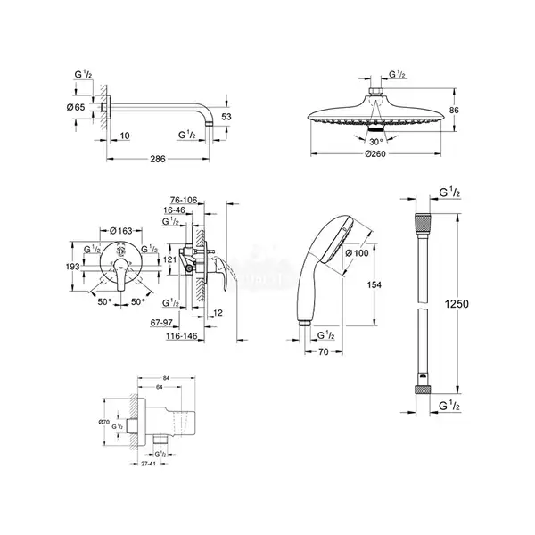 GROHE Набор скрытого монтажа Eurosmart  (25183SC1) (25183SC1) фото 2 Aquada.com.ua