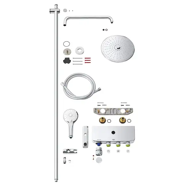 GROHE  Душевая система настенного монтажа с термостатом для ванны Euphoria SmartControl System 260 Mono (26510000) фото 8 Aquada.com.ua