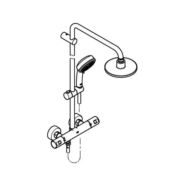 GROHE  Душевая система 160см с термостатом Vitalio Start (26556000) фото 3 Aquada.com.ua