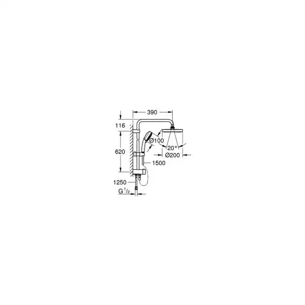 Душова система Grohe New Tempesta 200 (27394002)