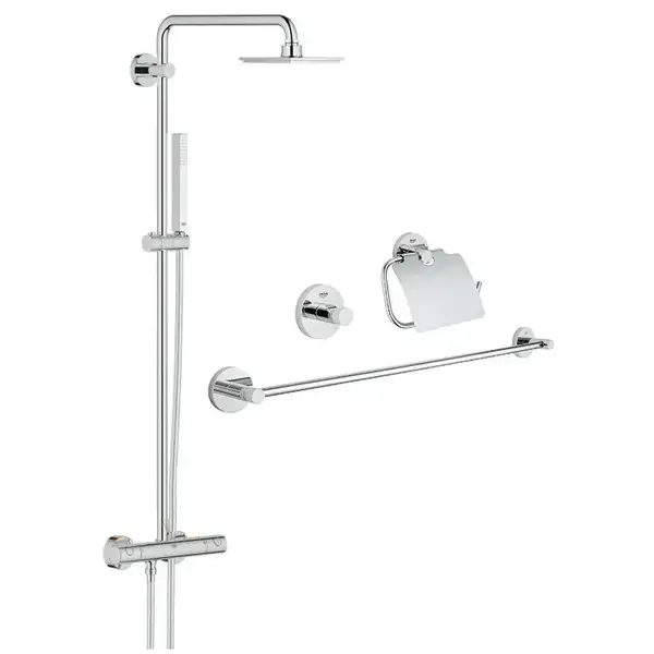 Комплект Grohe душевая система Euphoria 27932000 + набор аксессуаров Essentials 40775001 (2793200040775000) фото 2 Aquada.com.ua