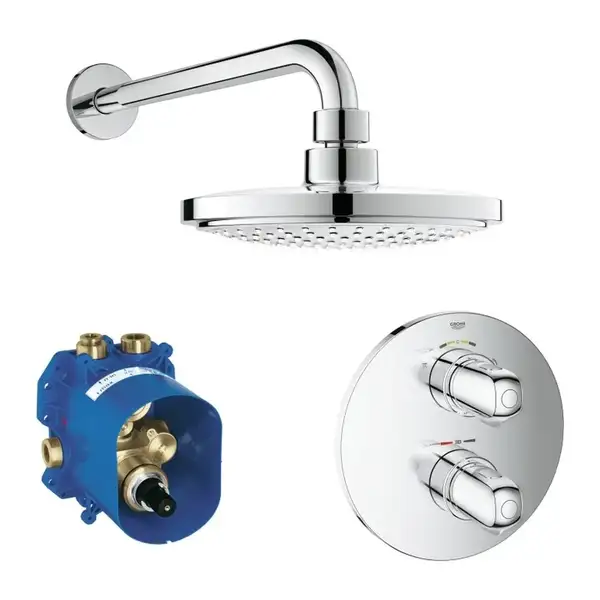 Душевая система скрытого монтажа с термостатом Grohe Grohtherm 1000 (34582000) фото 1 Aquada.com.ua