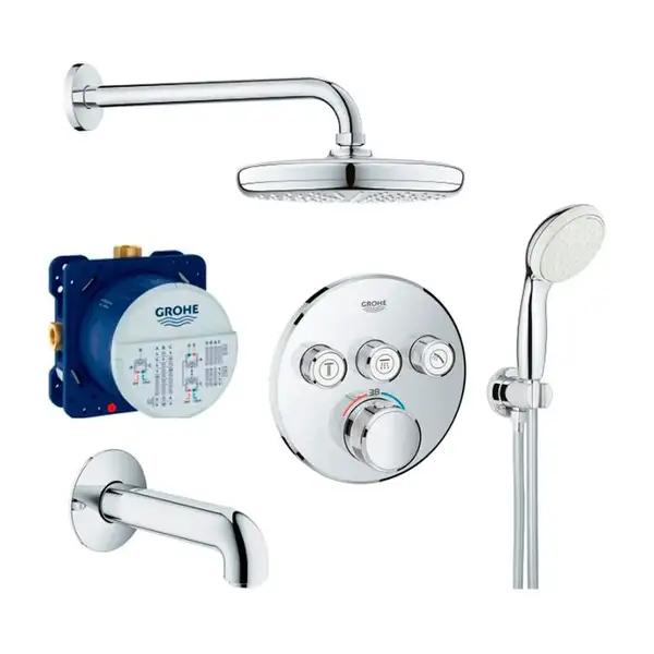 GROHE Grohtherm SmartControl Неперевершений душовий комплект із Rainshower New Tempesta 210 (34614SC2)