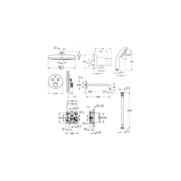 GROHE Набор скрытого монтажа SmartControl  (34614SC4)