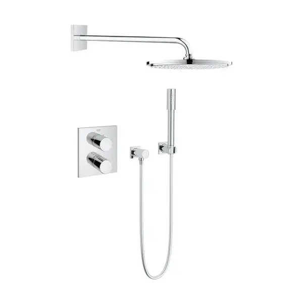 Душевая система скрытого монтажа с термостатом Grohe Grohtherm 3000 Cosmopolitan (цвет - хром) (34627000) фото 1 Aquada.com.ua