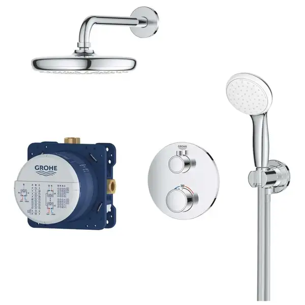 Душова система прихованого монтажу з термостатом Grohe Grohtherm Convent. Concealed (34727000)