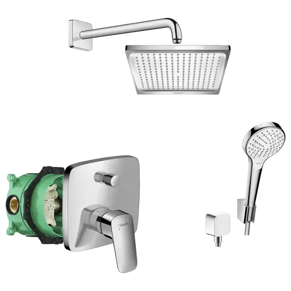 Душевая система скрытого монтажа Hansgrohe Logis/Croma (цвет - хром) (10502020) фото 1 Aquada.com.ua