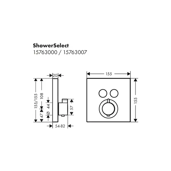 Душевая система скрытого монтажа Hansgrohe Raindance 300 цвет черный мат (2623815763MB) фото 2 Aquada.com.ua