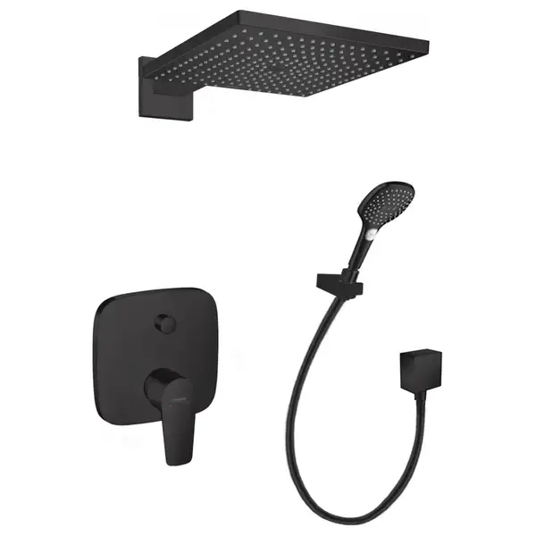 Душевая система скрытого монтажа Hansgrohe Raindance 300 цвет черный мат (2623871745MB) фото 1 Aquada.com.ua