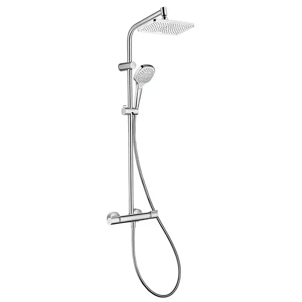 HANSGROHE My Select Showerpipe 240 душевая система с термостатом, белый/хром (26764400) фото 1 Aquada.com.ua