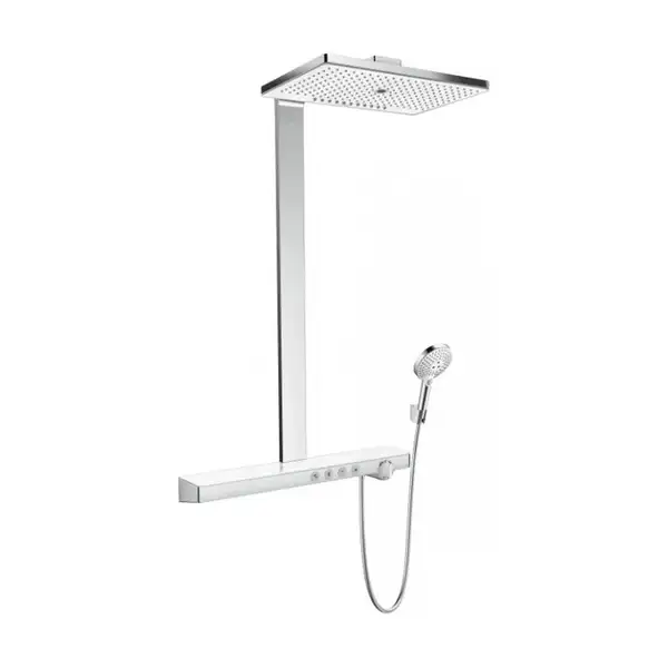 Душевая система с термостатом Hansgrohe Rainmaker Showerpipe 460 3jet (цвет - хром/белый) (27106400) фото 1 Aquada.com.ua
