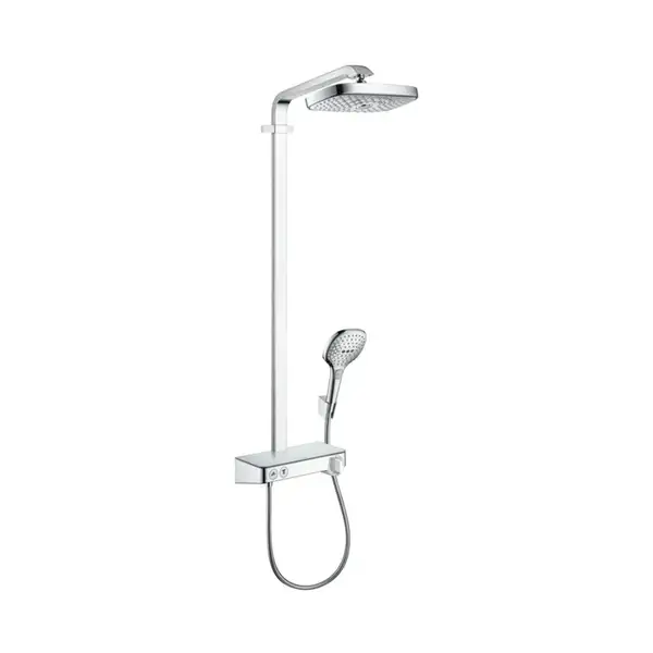 Душевая система с термостатом Hansgrohe Raindance E Showerpipe 300 2jet с ShowerTablet Select 300 (цвет - хром) (27126000) фото 1 Aquada.com.ua