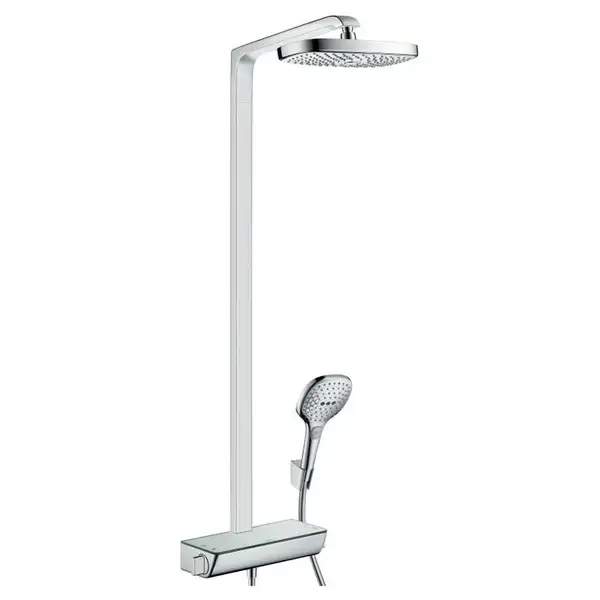 Душевая система с термостатом Hansgrohe Raindance Select E 300 2jet Showerpipe (цвет - хром) (27128000) фото 1 Aquada.com.ua