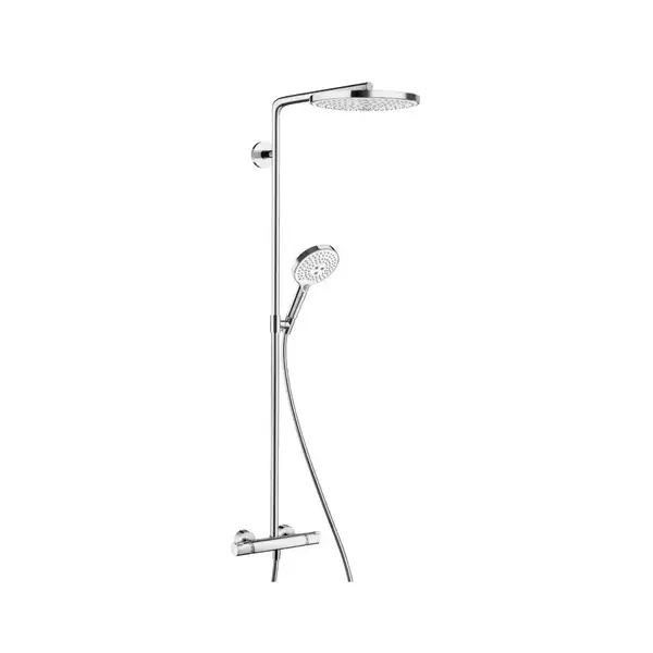 Душевая система с термостатом Hansgrohe Raindance Select S 240 Showerpipe 2jet (цвет - хром/белый) (27129400) фото 1 Aquada.com.ua