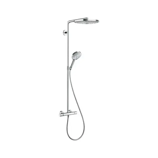 Душевая система с термостатом Hansgrohe Raindance Select S Showerpipe 300 2jet (цвет - хром/белый) (27133400) фото 1 Aquada.com.ua