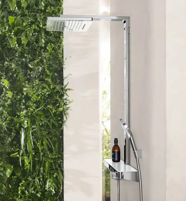 Душевая система с термостатом Hansgrohe Rainmaker Select Rainmaker Select 420 2jet Showerpipe (цвет - хром/белый) (27168400) фото 2 Aquada.com.ua