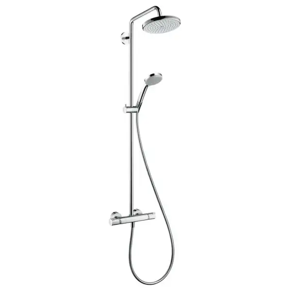 Душова система Hansgrohe Croma 220 1jet Showerpipe з термостатом, хром (27185000)