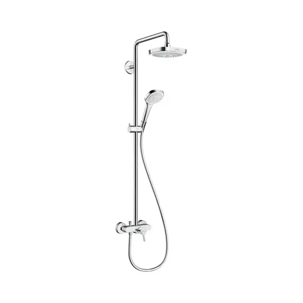 Душевая система Hansgrohe Croma Select E Showerpipe 180 2jet (цвет - хром/белый) (27258400) фото 1 Aquada.com.ua
