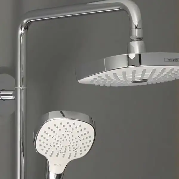 Hansgrohe Croma E Showerpipe 180 2jet Душевая система, хром/белый (27258400)