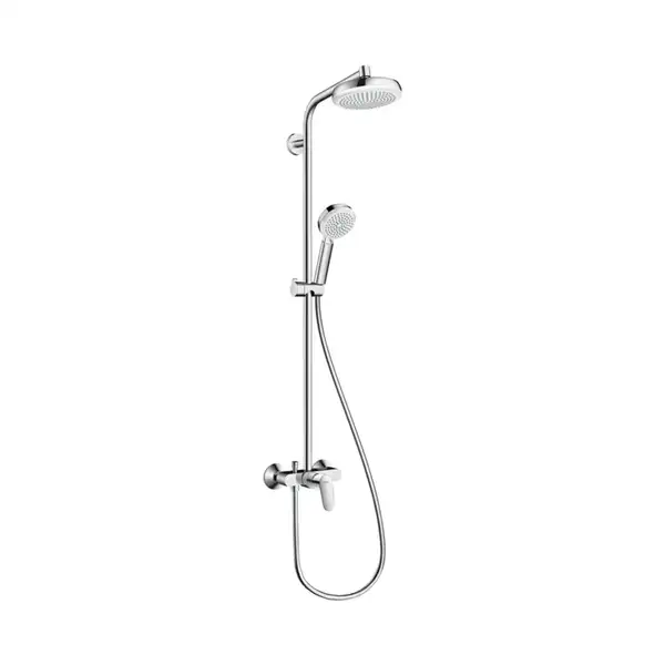 Душевая система Hansgrohe Crometta Showerpipe 160 1jet (цвет - хром/белый) (27266400) фото 1 Aquada.com.ua