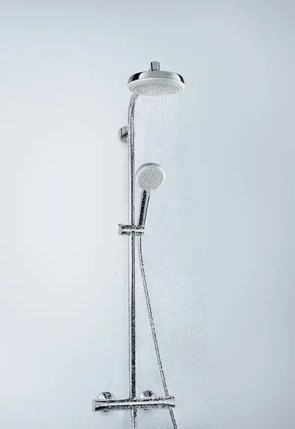 Душевая система Hansgrohe Crometta Showerpipe 160 1jet (цвет - хром/белый) (27266400) фото 3 Aquada.com.ua